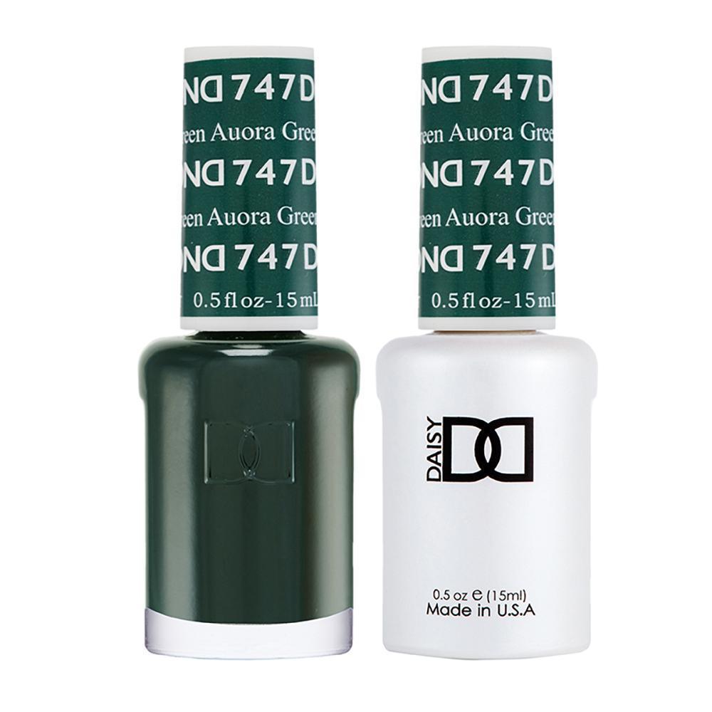 DND Gel Nail Polish Duo - 747 Green Colors - Aurora Green