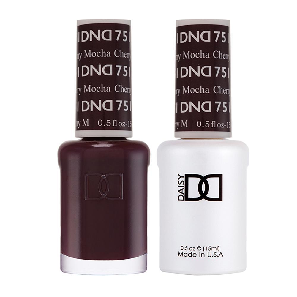 DND Gel Nail Polish Duo - 751 Purple Colors - Cherry Mocha