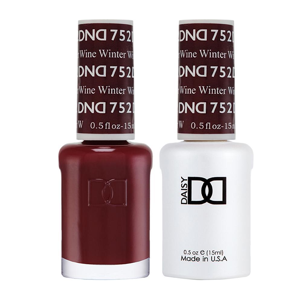 DND Gel Nail Polish Duo - 752 Red Colors - Winter Wine