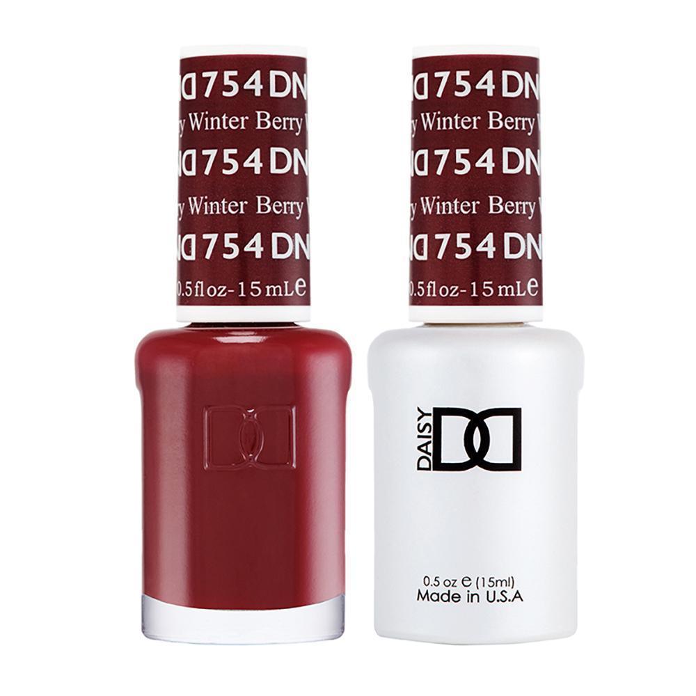 DND Gel Nail Polish Duo - 754 Red Colors - Winter Berry
