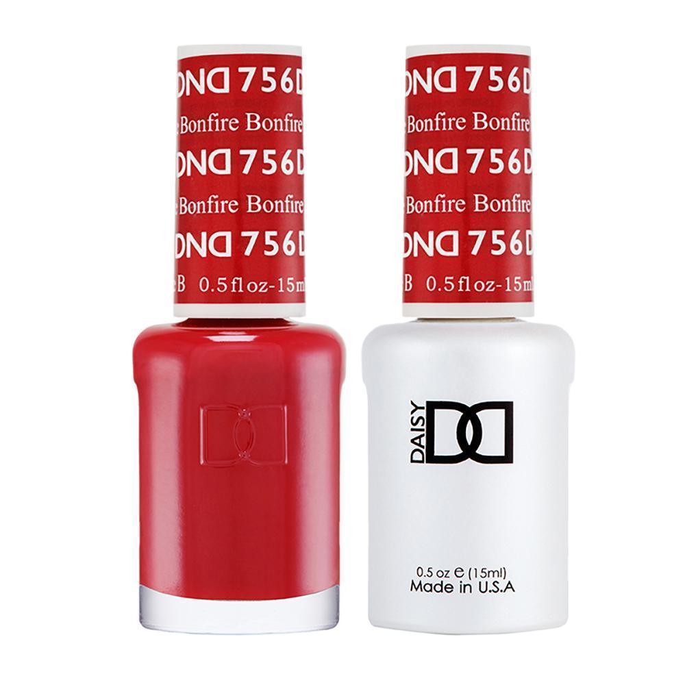 DND Gel Nail Polish Duo - 756 Red Colors - Bonfire
