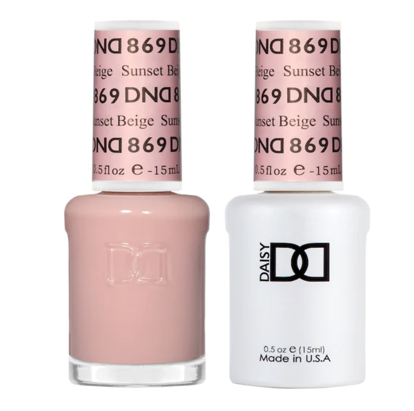 DND Gel Nail Polish Duo - 869 Sunset Beige - DND Sheer Collection