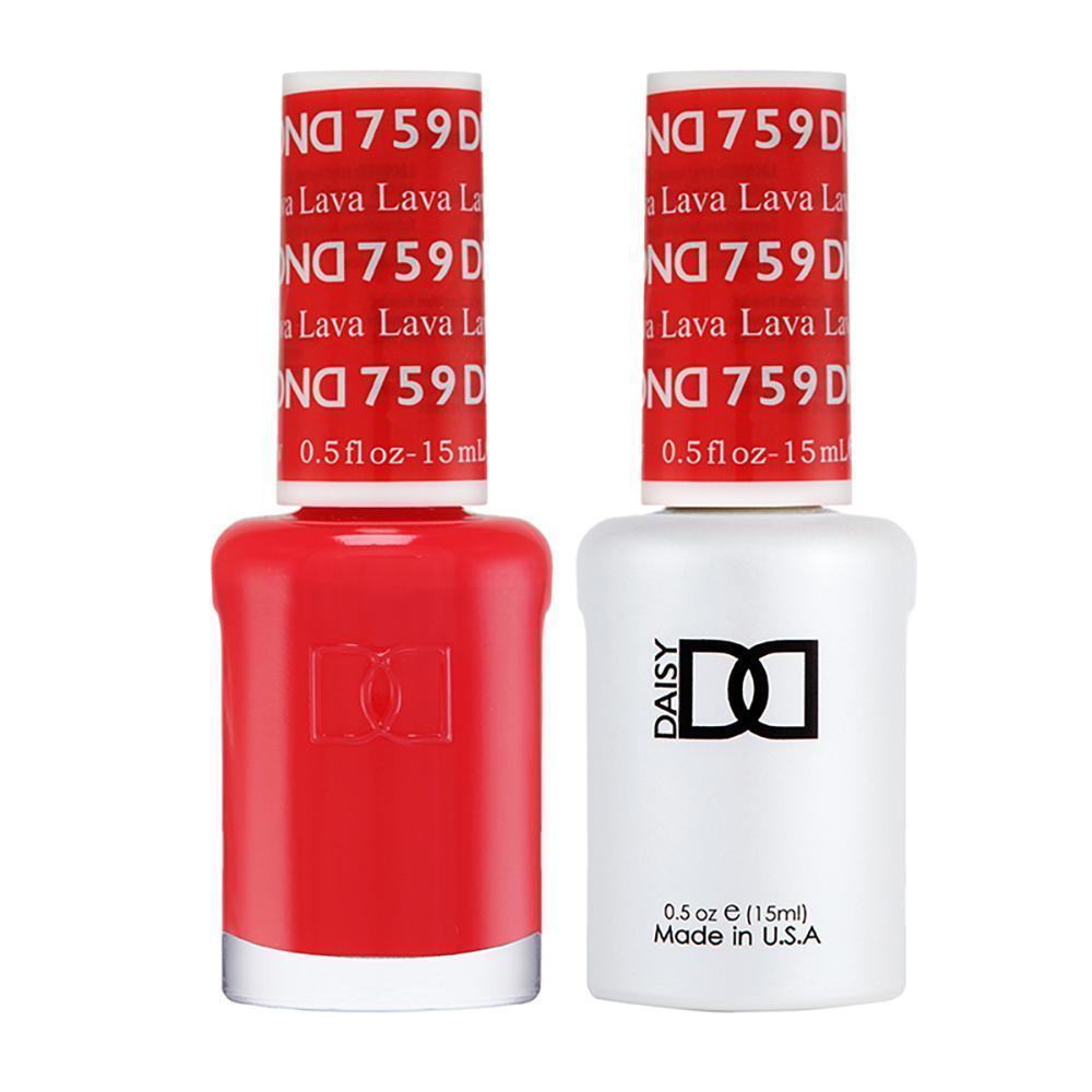 DND Gel Nail Polish Duo - 759 Red Colors - Lava