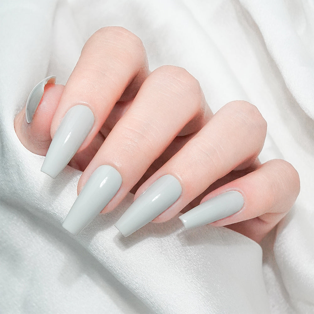 Lavis Gel Nail Polish Duo - 075 Gray Beige Colors - Cloudy Gray