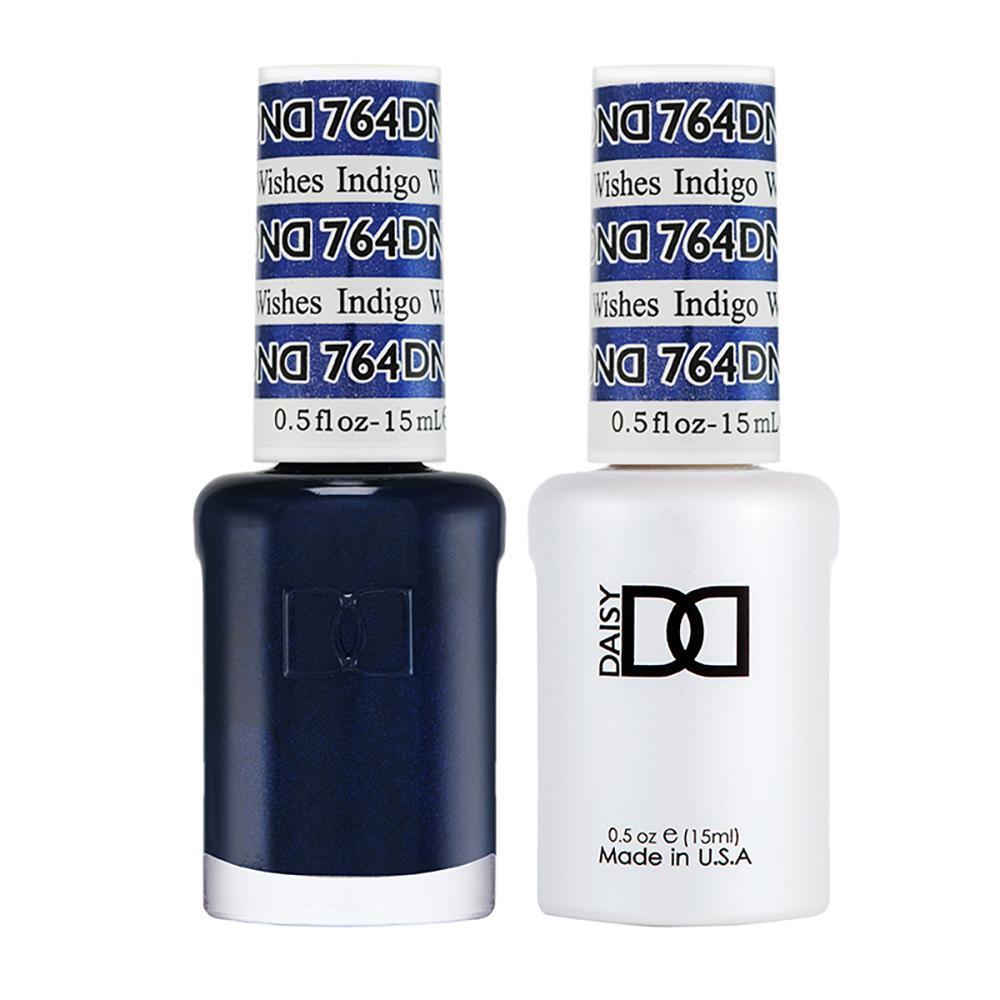 DND Gel Nail Polish Duo - 764 Blue Colors - Indigo Wishes