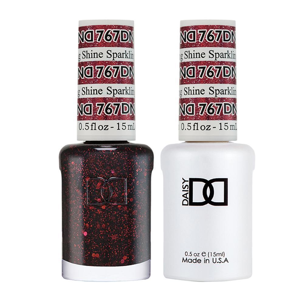 DND Gel Nail Polish Duo - 767 Red Colors - Sparkling Shine