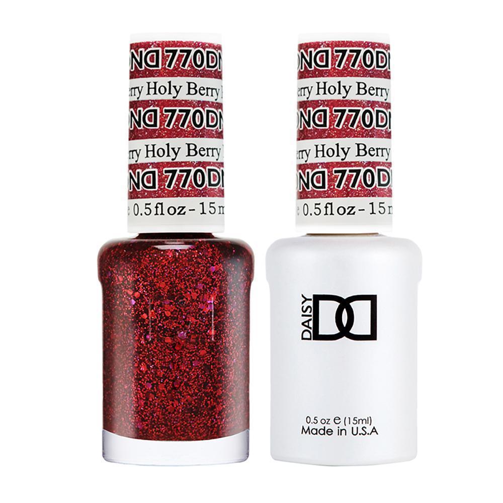DND Gel Nail Polish Duo - 770 Red Colors - Holy Berry
