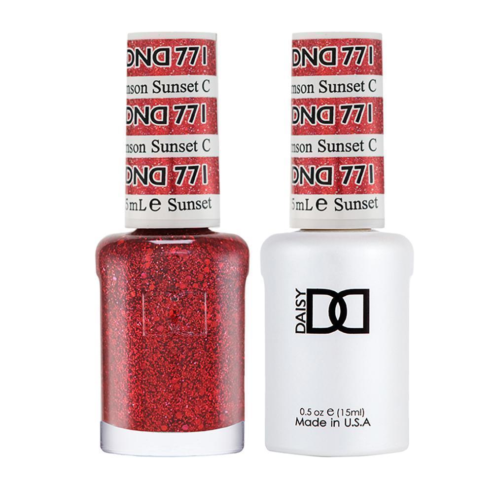 DND Gel Nail Polish Duo - 771 Red Colors - Crimson Sunset