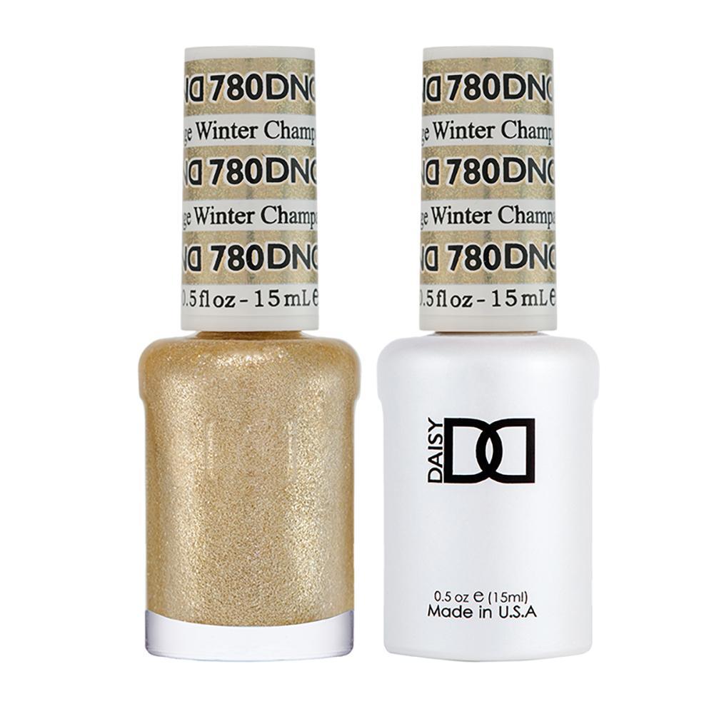 DND Gel Nail Polish Duo - 780 Gold Colors - Champagne Winter