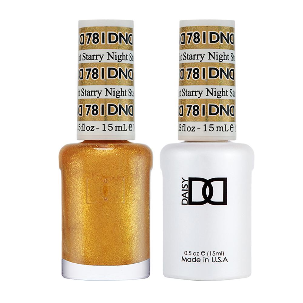DND Gel Nail Polish Duo - 781 Gold Colors - Starry Night