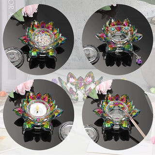 Crystal Lotus Flower Dappen Dish - Multicolor