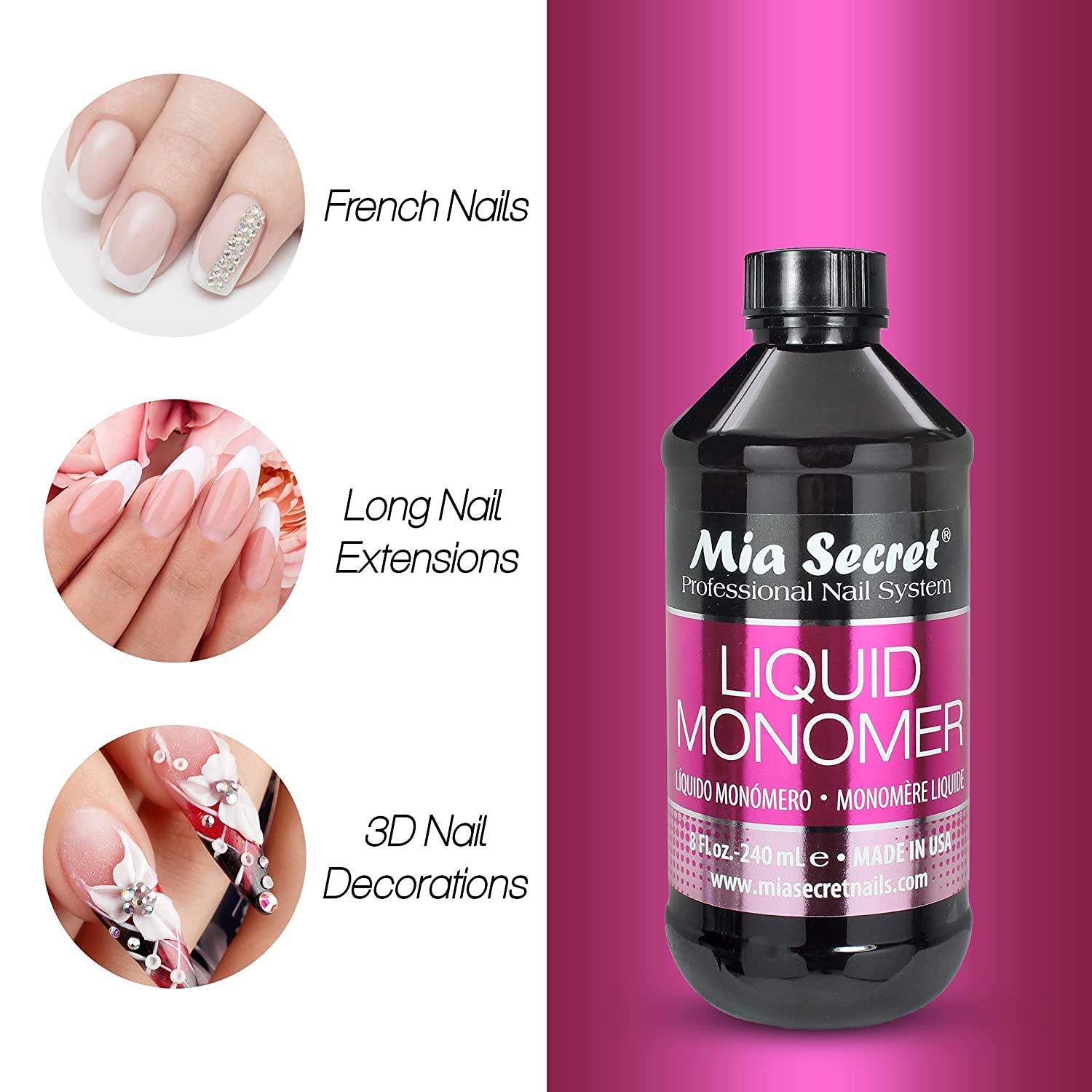  Mia Secret Liquid Monomer - 8oz by Mia Secret sold by DTK Nail Supply