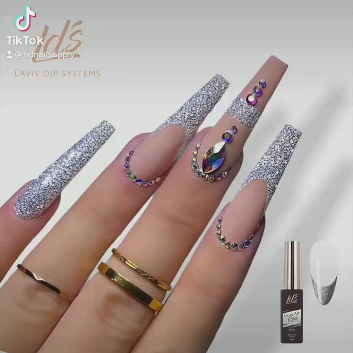 LDS - 05 (ver 2) - Line Art Gel Nails Polish Nail Art
