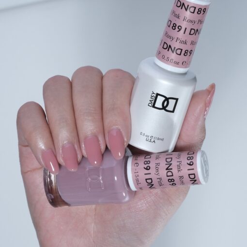 DND Gel Nail Polish Duo - 891 Rosy Pink - DND Sheer Collection