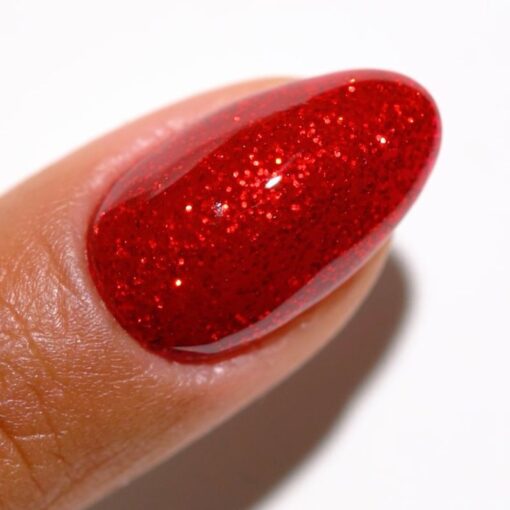 DND Gel Nail Polish Duo - 898 Red Aura - DND Super Glitter Collection