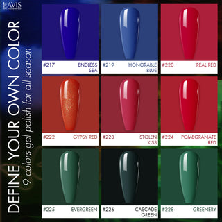 Lavis Gel Fantastic Australian Eyes Set G8 (9 colors) : 217, 219, 220, 222, 223, 224, 225, 226, 228