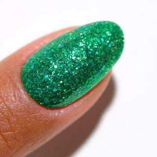 DND Gel Nail Polish Duo - 908 Green Aura - DND Super Glitter Collection