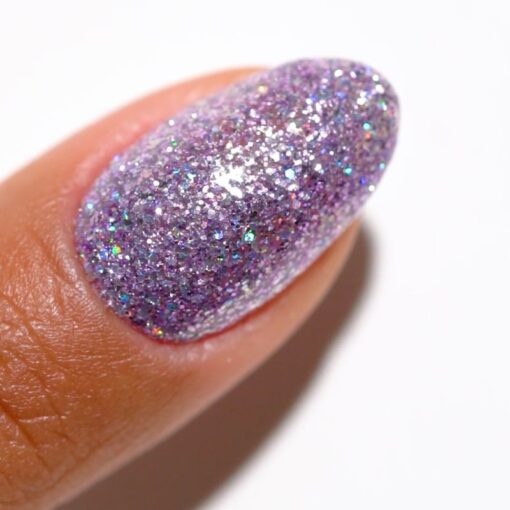 DND Gel Nail Polish Duo - 912 Lavender Aura - DND Super Glitter Collection