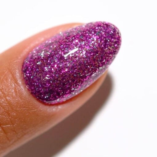 DND Gel Nail Polish Duo - 920 Magenta Aura - DND Super Glitter Collection