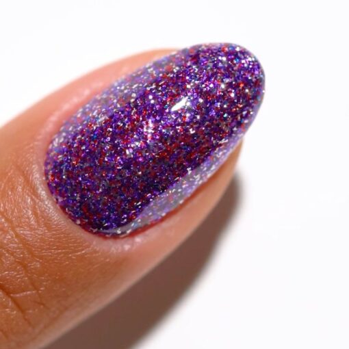 DND Gel Nail Polish Duo - 924 Purple Aura - DND Super Glitter Collection