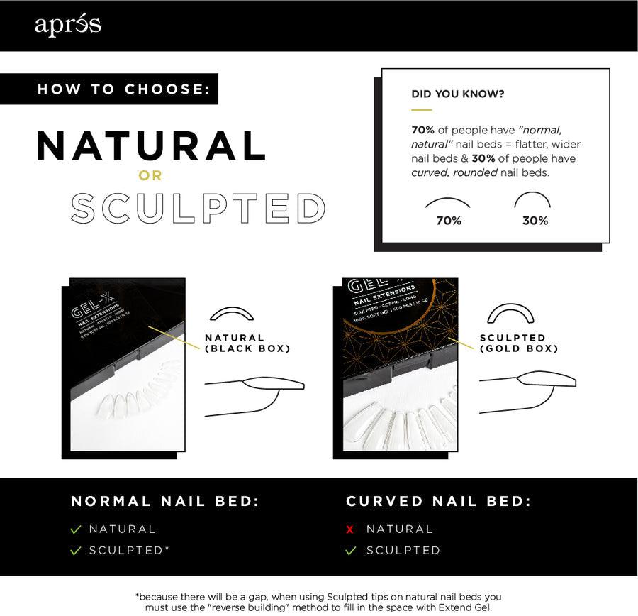  APRES - Gel-X™ Natural Coffin Medium Box of Tips by Apres sold by DTK Nail Supply