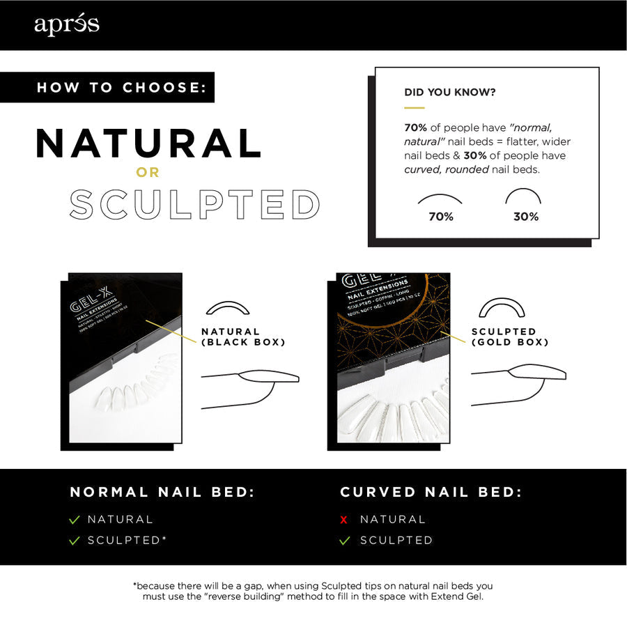 APRES - Natural Round Medium Box of Tips