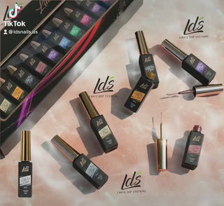 LDS Platinum Line Art Gel Nails Polish Nail Art Set (12 colors): 01-12