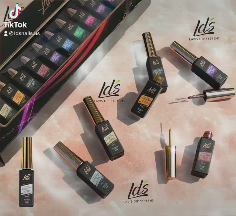 LDS Platinum Line Art Gel Nails Polish Nail Art Set (12 colors): 01-12