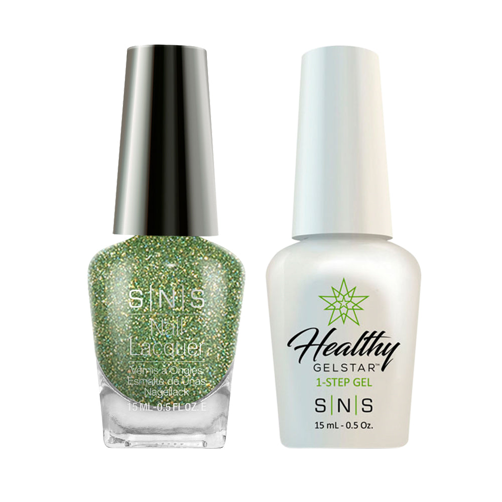 SNS AN17 Mossy Trails Gelous - SNS Gel Polish & Matching Nail Lacquer Duo Set - 0.5oz