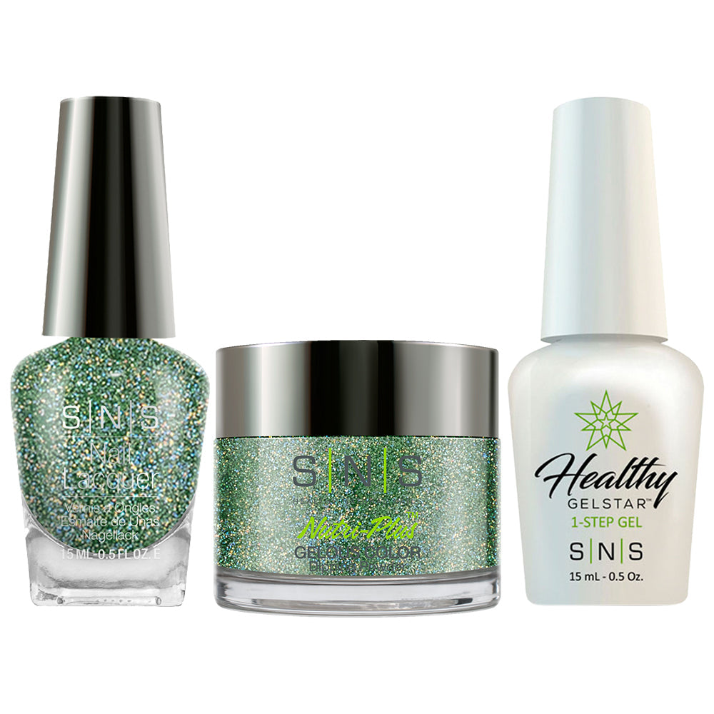 SNS 3 in 1 - AN18 Forestial Green Gelous - Dip (1oz), Gel & Lacquer Matching