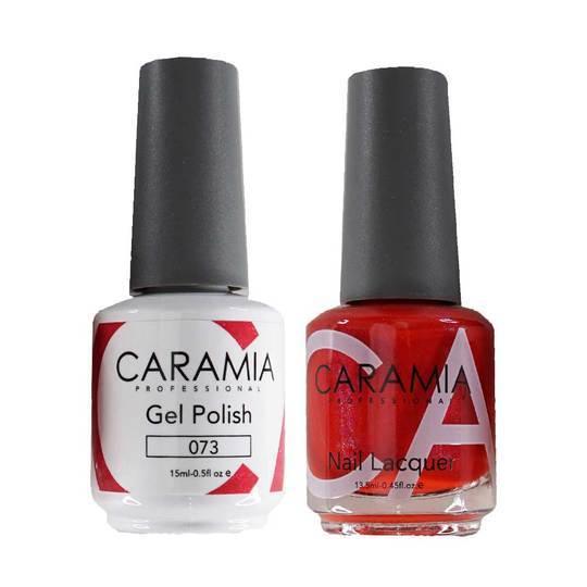  Caramia Gel Nail Polish Duo - 073 Red Shimmer Colors by Caramia sold by DTK Nail Supply