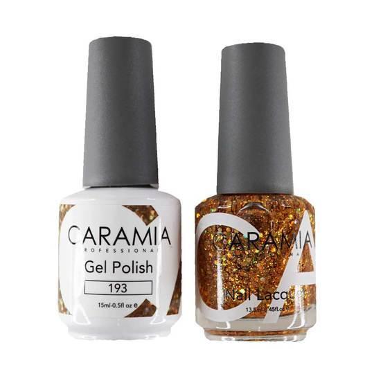  Caramia Gel Nail Polish Duo - 193 Yellow Glitter Colors by Gelixir sold by DTK Nail Supply