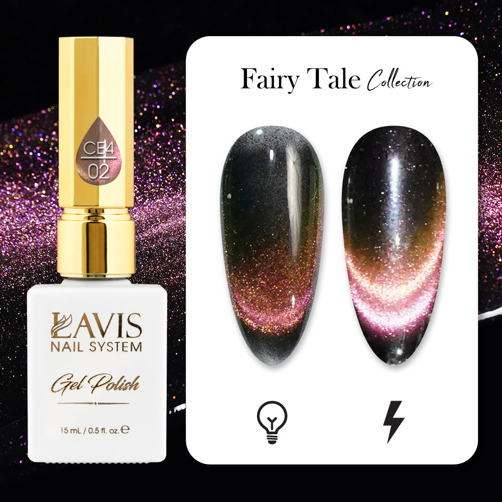 LAVIS Cat Eyes CE4 - 02 - Gel Polish 0.5 oz - Fairy Tale Collection