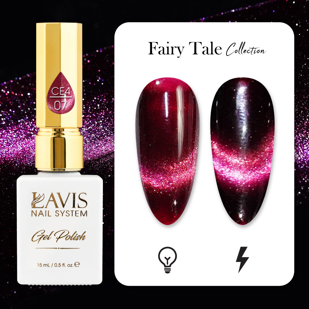 LAVIS Cat Eyes CE4 - 07 - Gel Polish 0.5 oz - Fairy Tale Collection