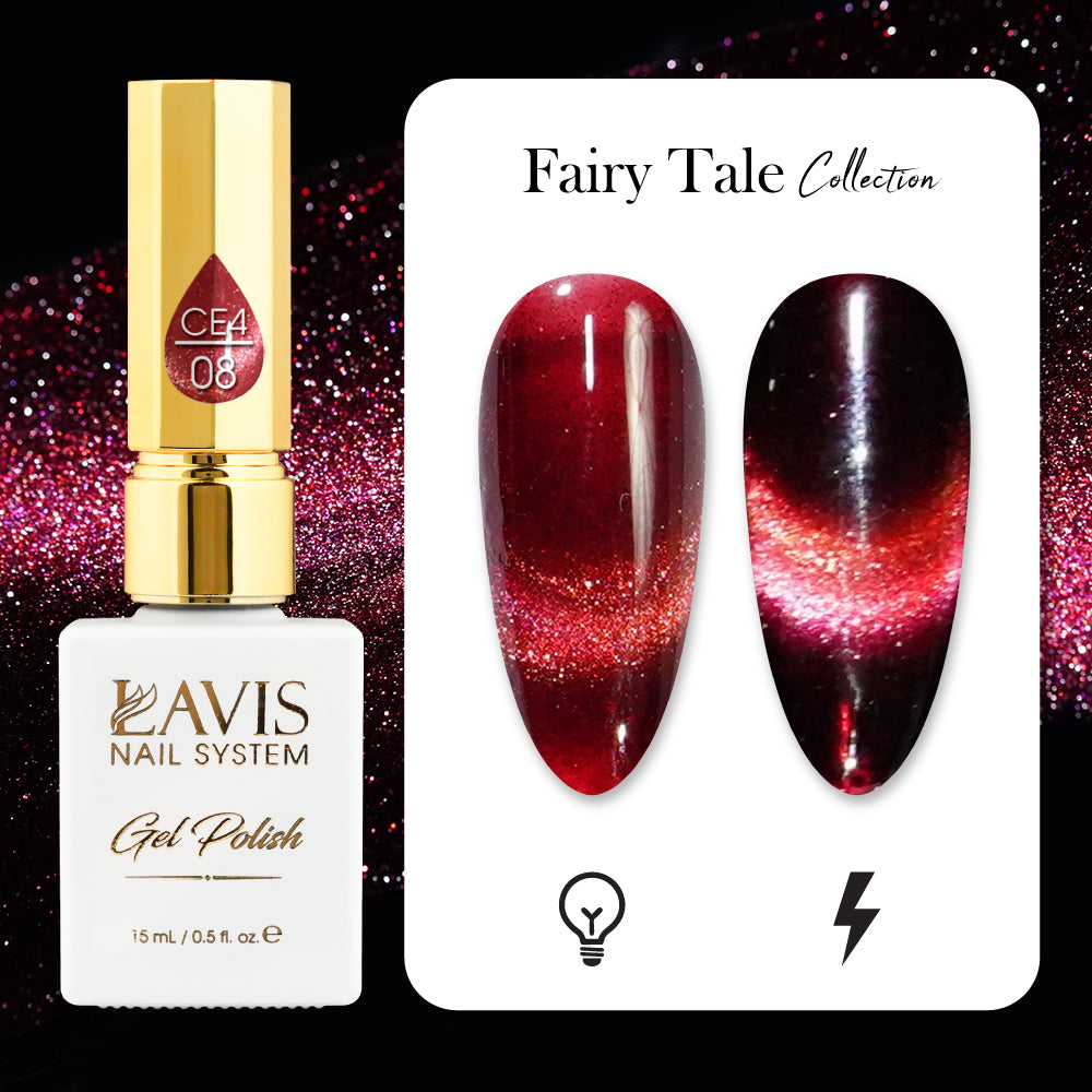 LAVIS Cat Eyes CE4 - 08 - Gel Polish 0.5 oz - Fairy Tale Collection