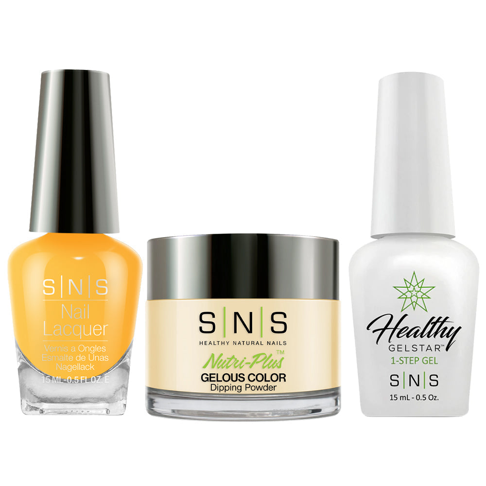 SNS 3 in 1 - CS15 Banana Taffy - Dip (1oz), Gel & Lacquer Matching