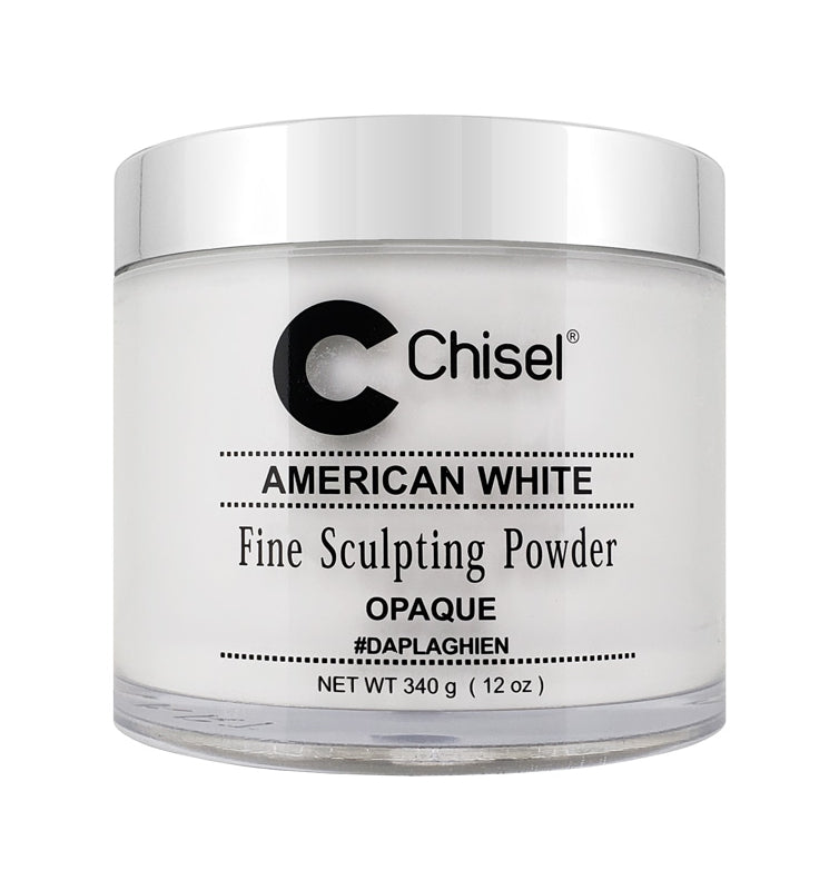Chisel Acrylic Fine Sculpting Powder - American White (Opaque) 12oz