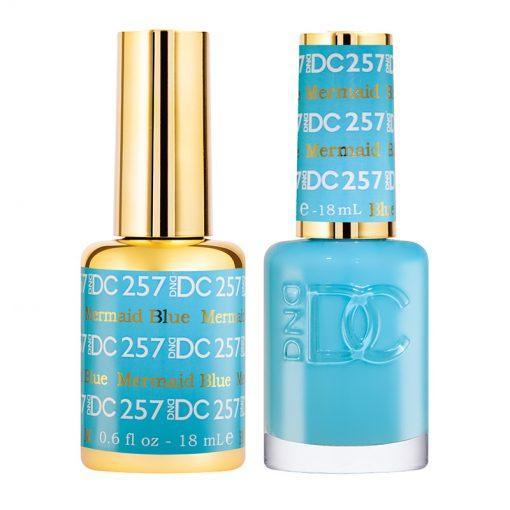 DND DC Gel Nail Polish Duo - 257 Blue Colors - Mermaid Blue