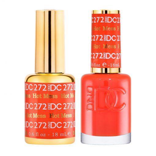 DND DC Gel Nail Polish Duo - 272 Orange Colors - Hot Mess