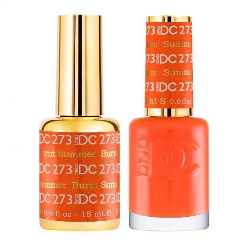 DND DC Gel Nail Polish Duo - 273 Orange Colors - Burnt Summer