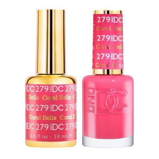 DND DC Gel Nail Polish Duo - 279 Pink Colors - Coral Bells