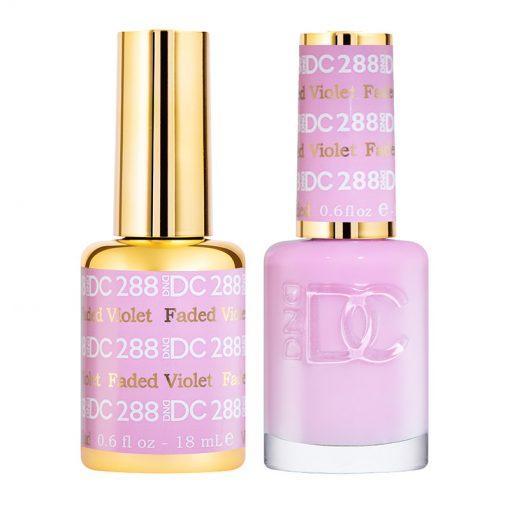 DND DC Gel Nail Polish Duo - 288 Pink Colors - Faded Violet
