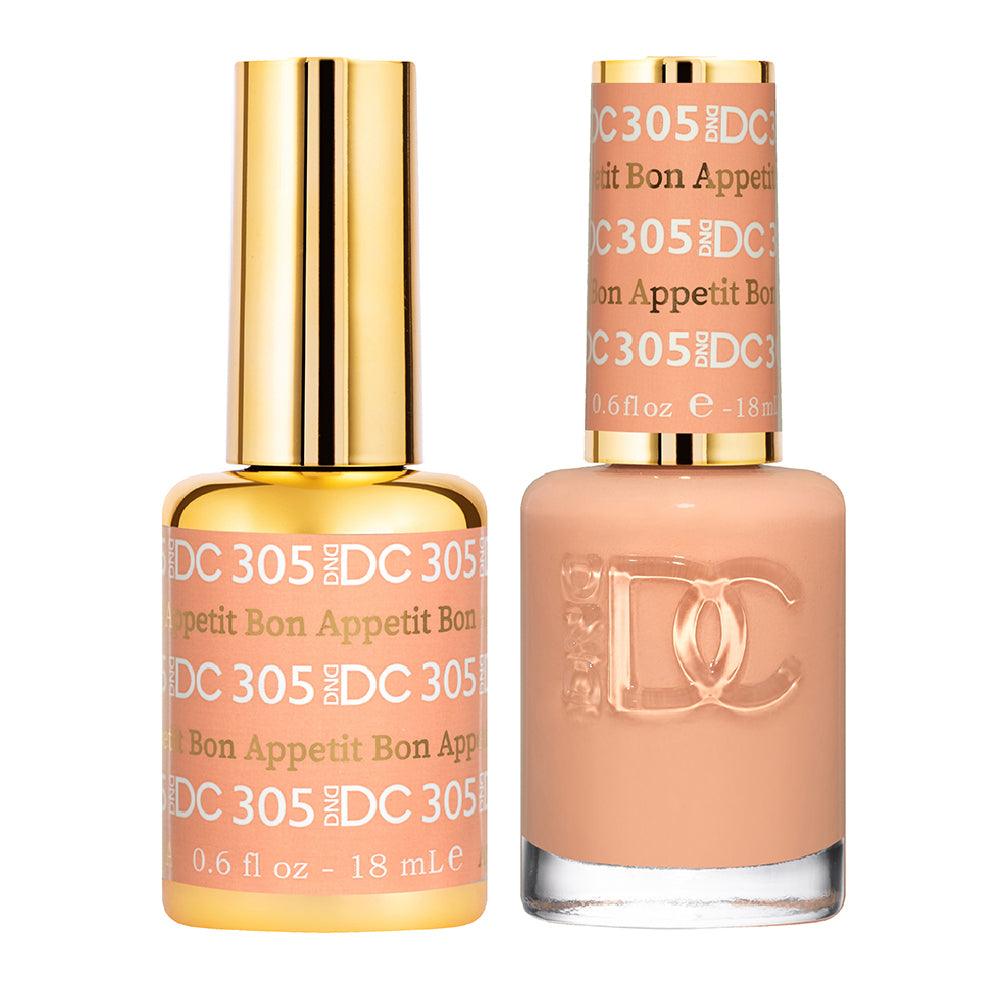 DND DC Gel Nail Polish Duo - 305 Pink Colors - Bon Appetit