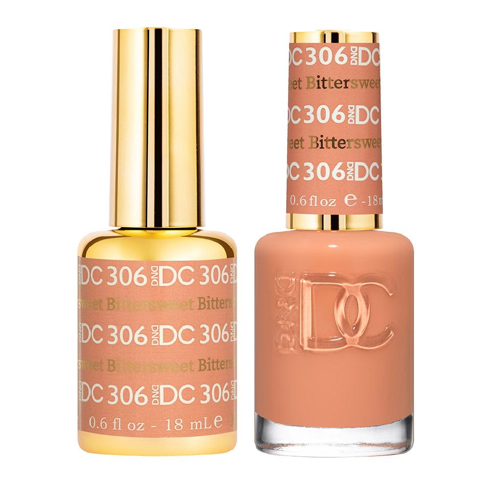 DND DC Gel Nail Polish Duo - 306 Blush Colors - Bittersweet