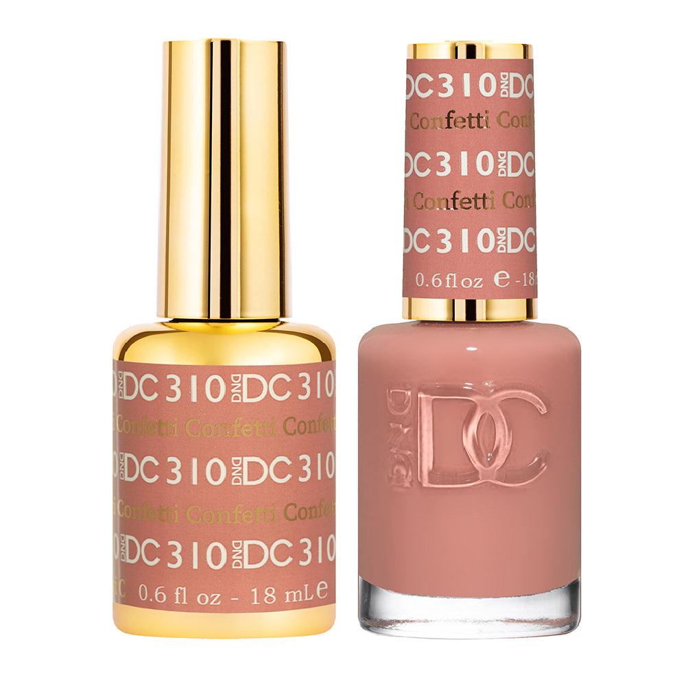 DND DC Gel Nail Polish Duo - 310 Blush Colors - Confetti