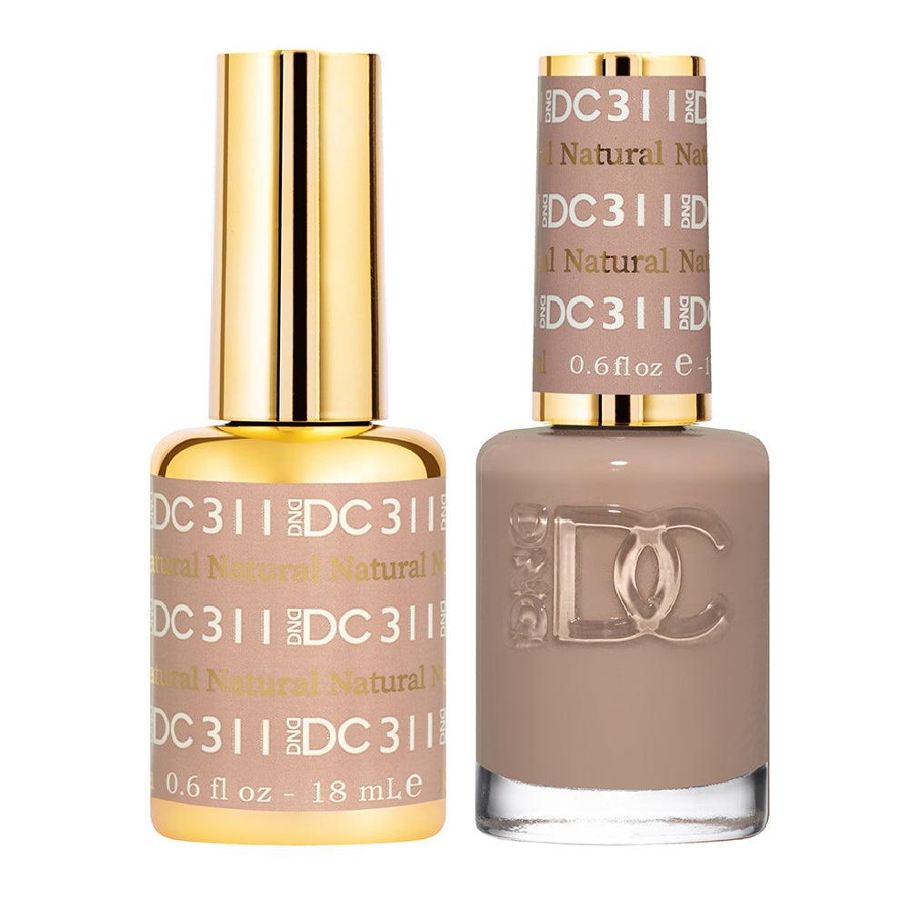 DND DC Gel Nail Polish Duo - 311 Brown Colors - Natural