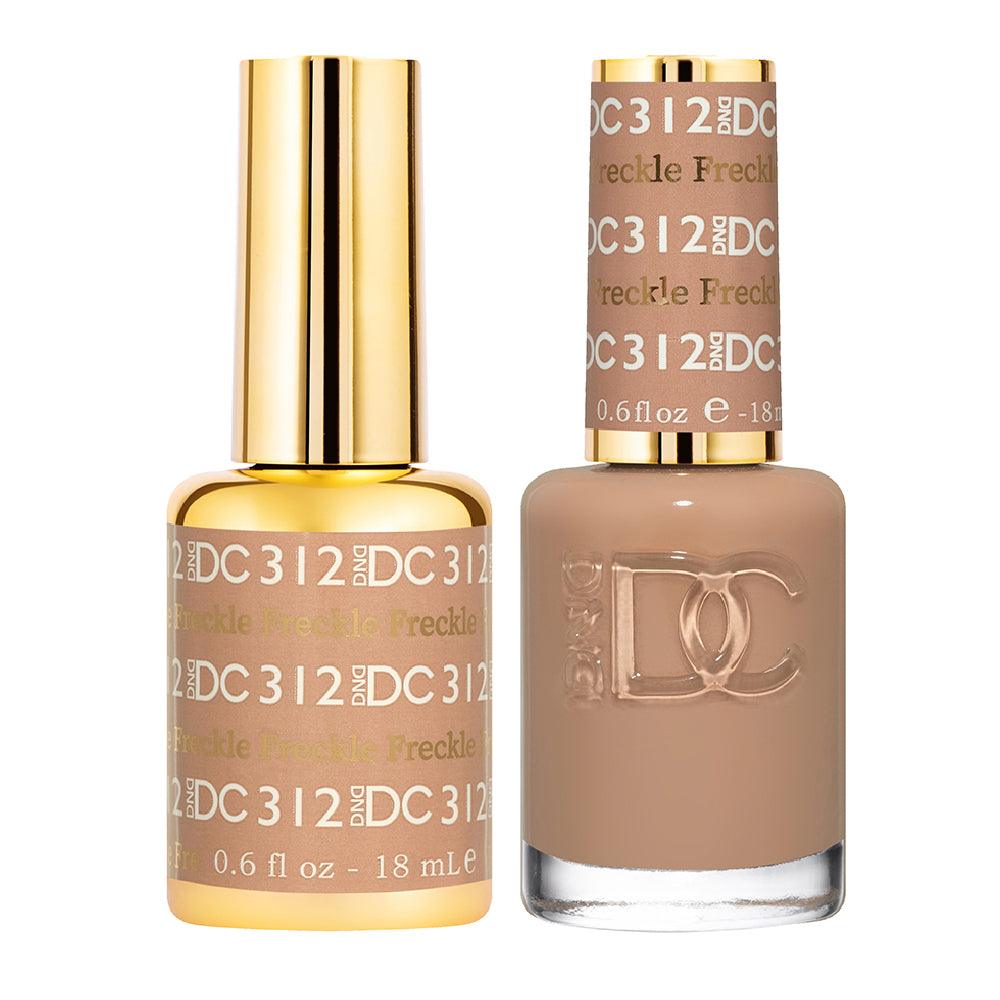 DND DC Gel Nail Polish Duo - 312 Brown Colors - Freckle