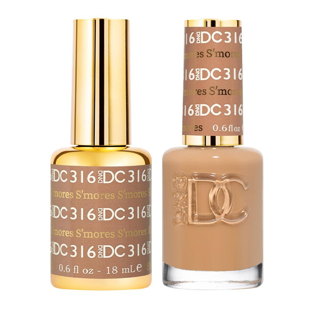 DND DC Gel Nail Polish Duo - 316 Brown Colors - S’mores