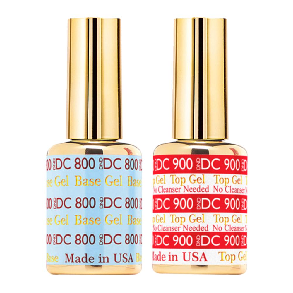 DND DC Holiday Gift Bubdle: 7 Gel Polishes, 1 Base Gel, 1 Top Gel - 056, 097, 088, 099, 038, 075, 101