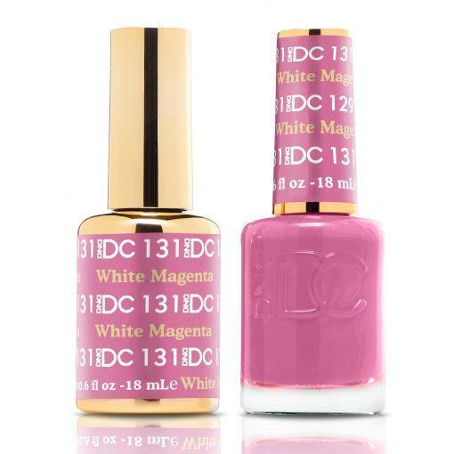 DND DC Gel Nail Polish Duo - 131 Pink Colors - White Magenta